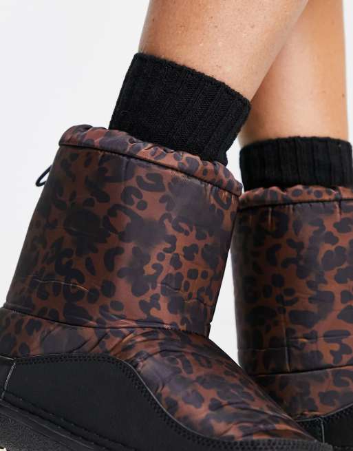 Short hotsell leopard boots