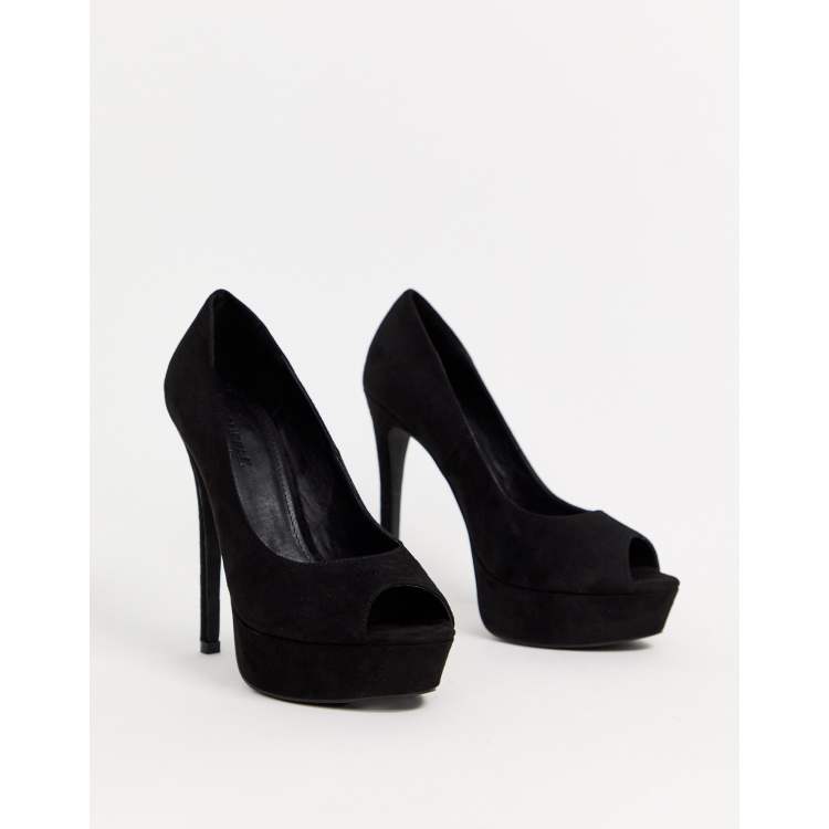 Closed toe platform discount pumps