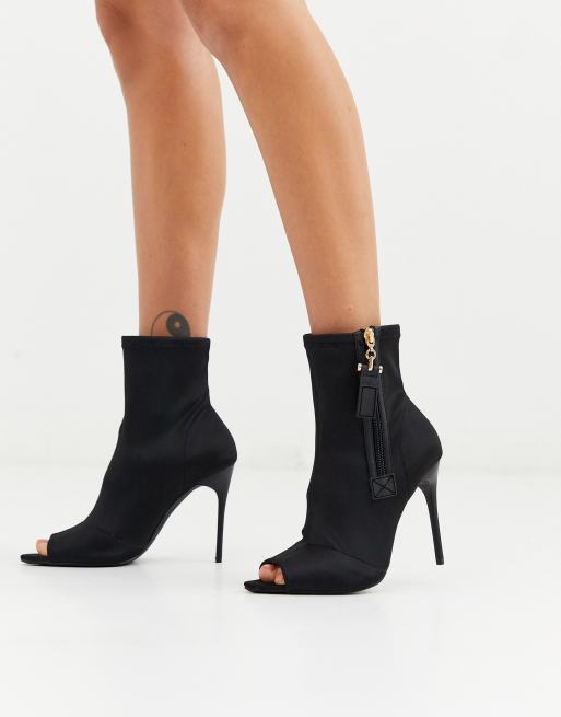 Stiletto peep toe store boots