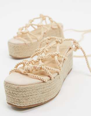 tie leg platform espadrilles