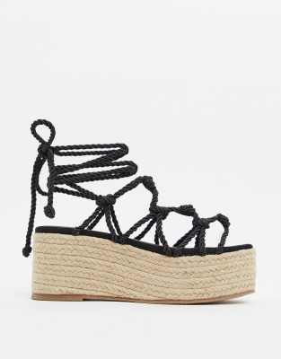 tie leg platform espadrilles