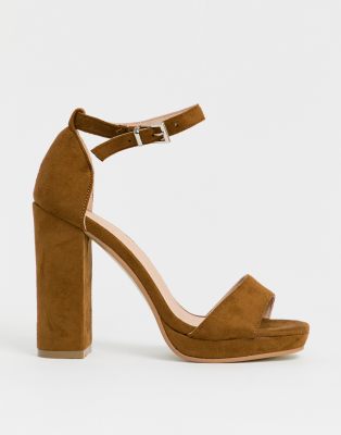 truffle collection platform heeled sandals
