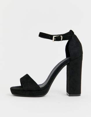 truffle collection platform heeled sandals