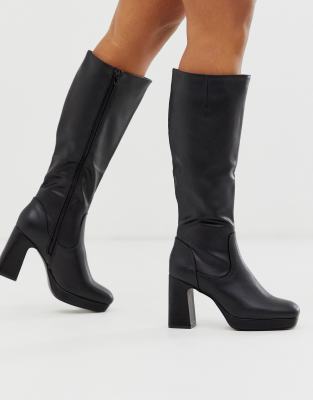 platform high knee boots