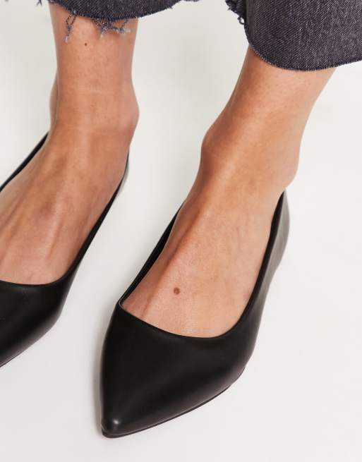 Truffle Collection pointed ballet flats in black ASOS