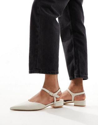 Truffle Collection pointed heeled mules in beige - ASOS Price Checker