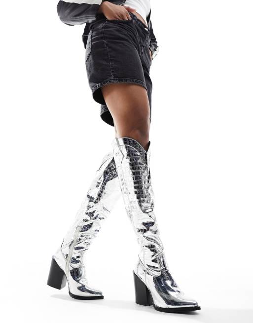 Silver 2024 chrome boots