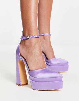 Lavender platform outlet heels