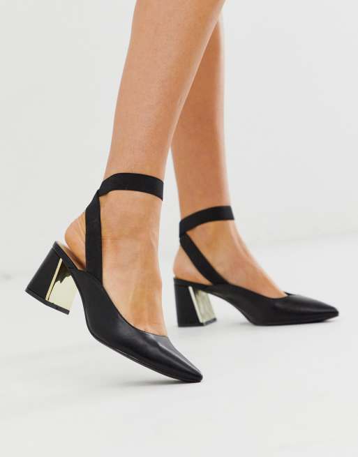 slingback pointed shoes