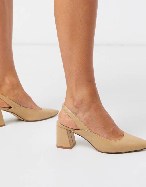 Beige shop slingback shoes