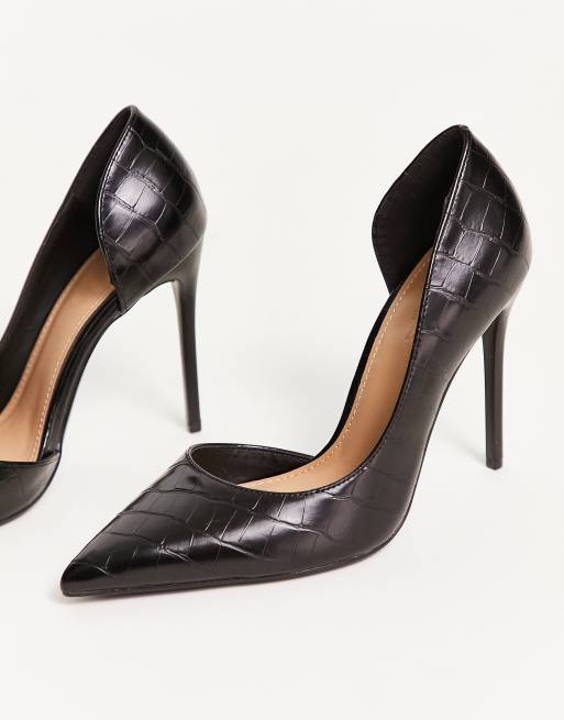 Black store crocodile heels