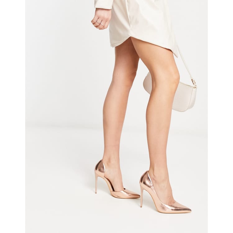 Metalic rose clearance gold heels