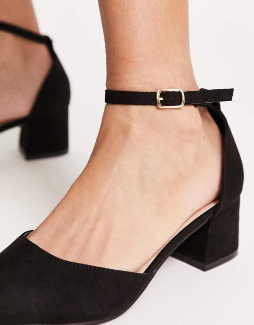 Truffle Collection - Pointure large - Chaussures à talon carré mi-haut - Noir, 3 de 4