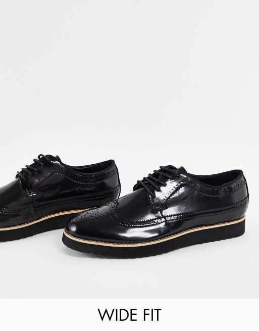 Truffle Collection - Pointure large - Chaussures richelieu style casual à lacets - Noir