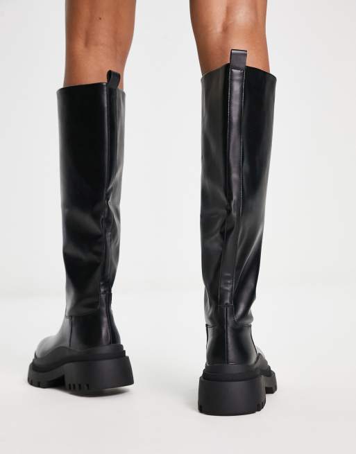 Truffle collection flat hot sale over knee boot