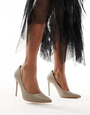 Truffle Collection - Pumps in Taupe mit hohem Absatz-Neutral