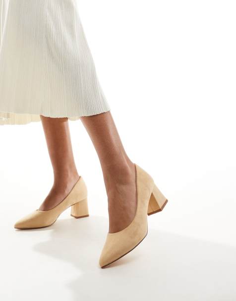 Truffle Collection - Pumps met blokhak in beige - view 1
