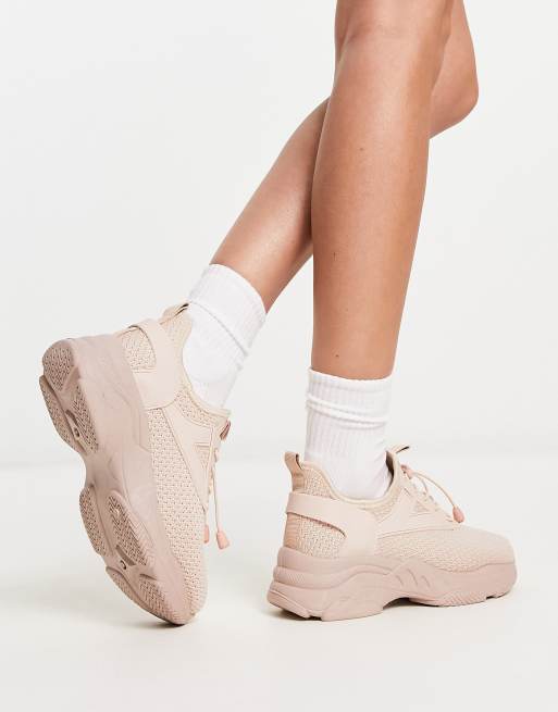 Truffle Collection – Rosa stickade sneakers med dragsko, 3 av 4