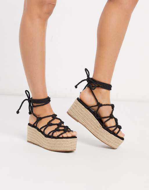 sandales style espadrilles à semelles plateforme