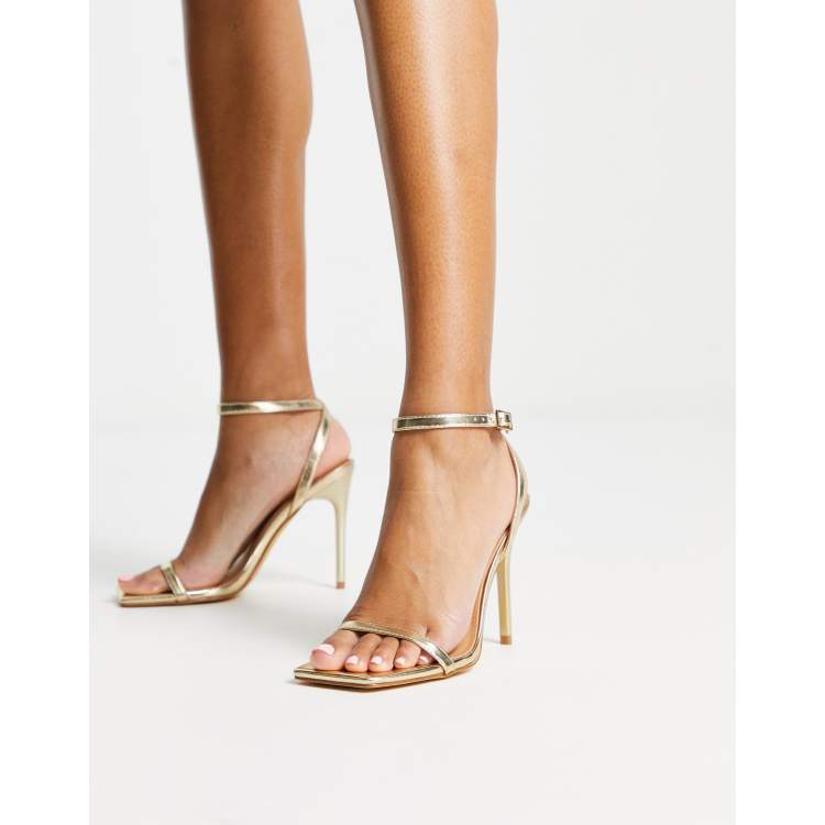 Talon aiguille doré discount