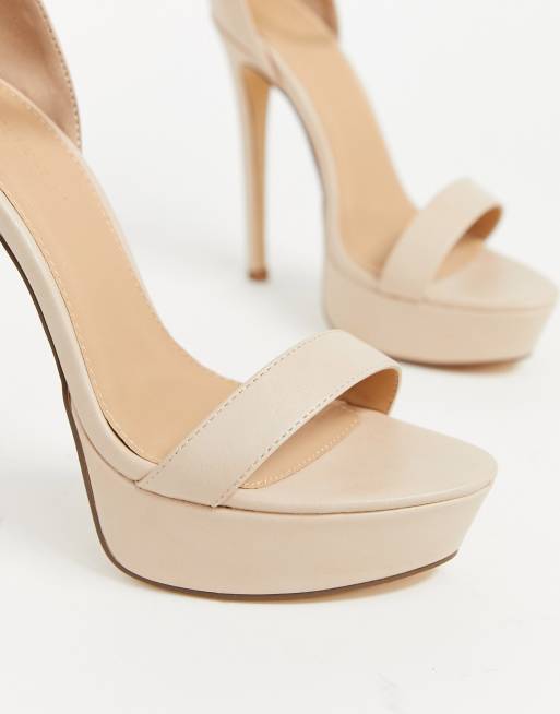 Talon plateforme beige store
