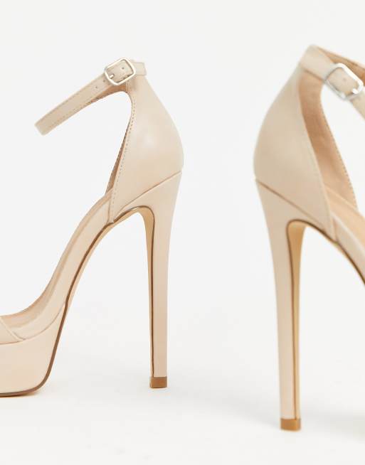 Talon sale plateforme beige