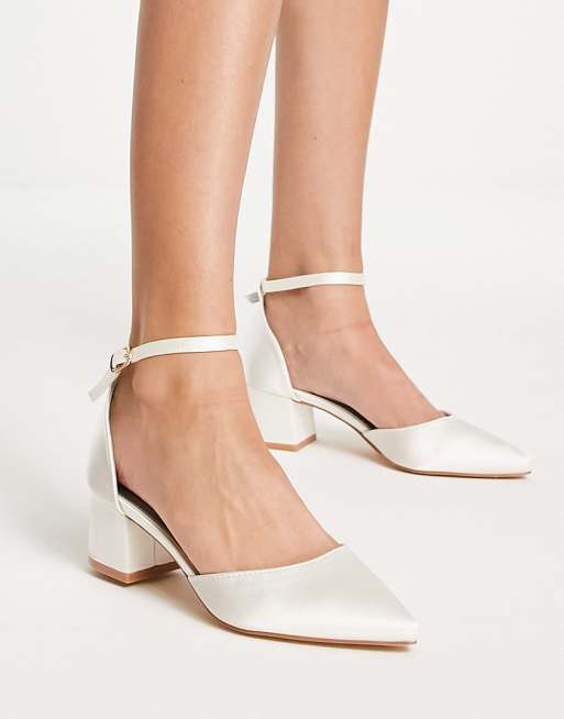 Scarpe da sposa outlet con tacco largo