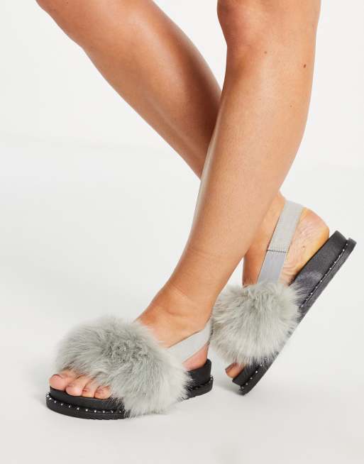 Asos fluffy hot sale slippers