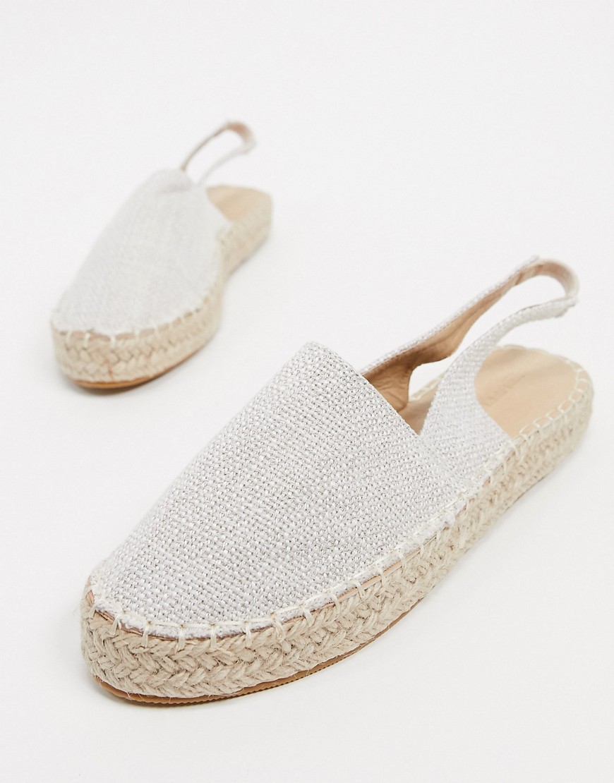 Truffle Collection slingback woven espadrilles in natural-Neutral