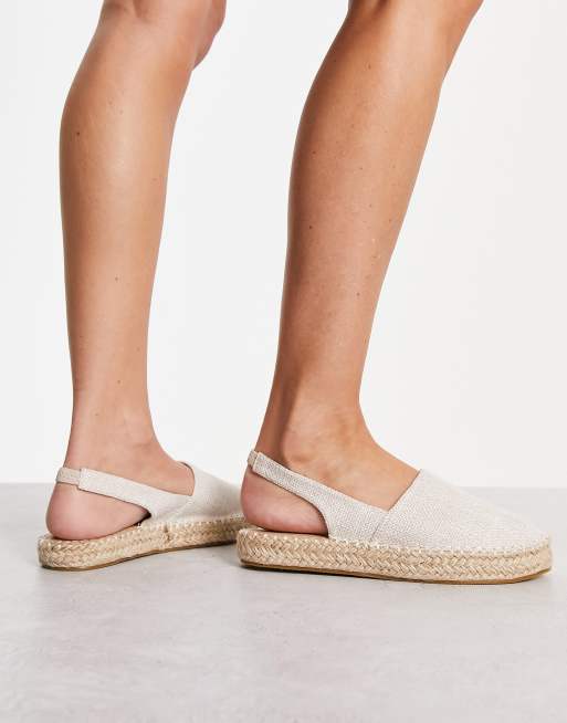 Truffle Collection Studded Espadrille Shoes in beige-Neutral