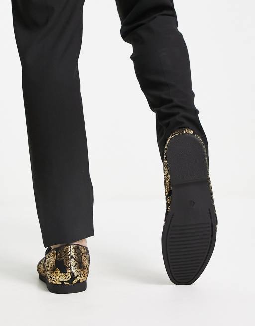 Truffle Collection - Slip-on-loafers med gyldent print, 4 af 4