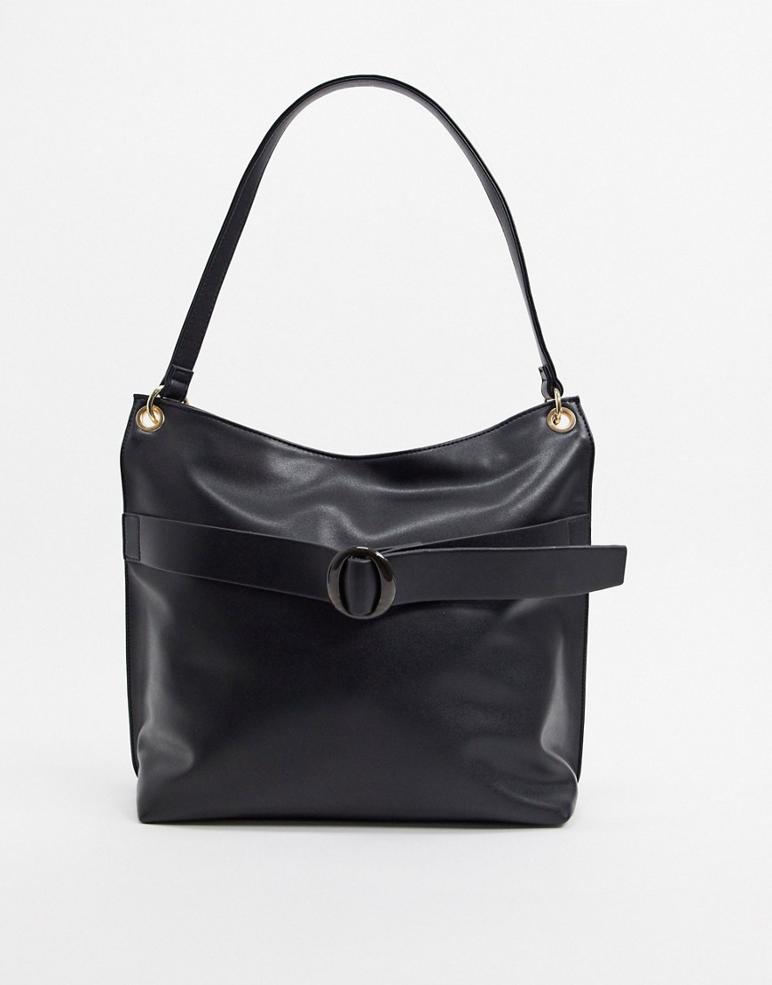 Truffle Collection slouch shoulder bag-Black