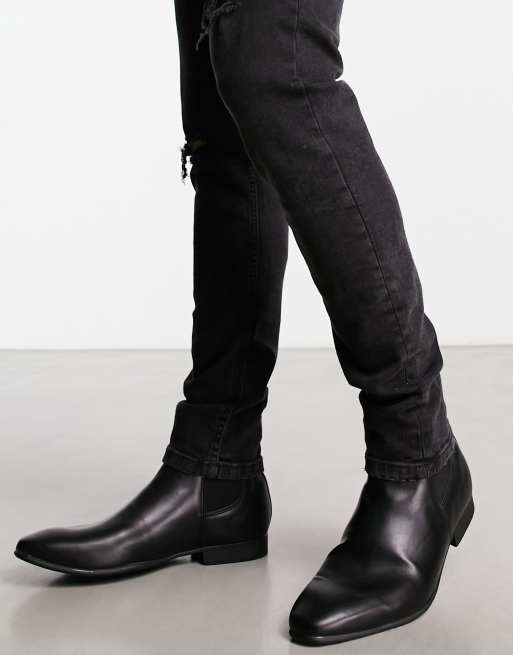 Asos leather cheap chelsea boots