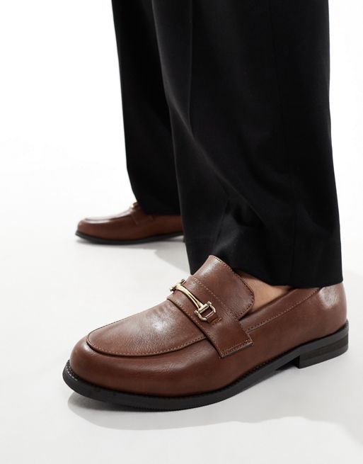 Truffle Collection snaffle trim loafers in tan