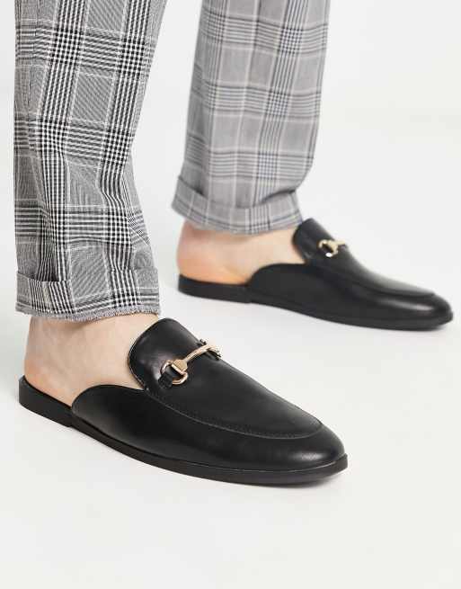 Truffle Collection Snaffle Trim Mule Loafers In Black Asos 3424