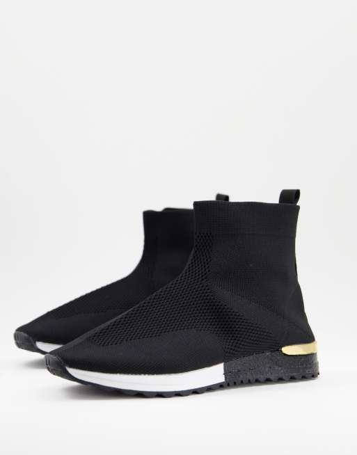 Truffle Collection - Sneaker a calza nere in maglia