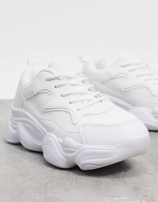 Truffle Collection - Sneakers chunky bianche con pianta larga, 2 di 4