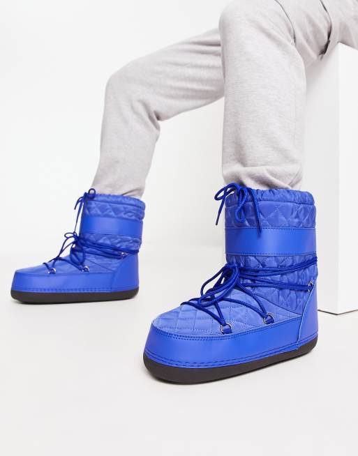 Truffle Collection snow boots in blue ASOS