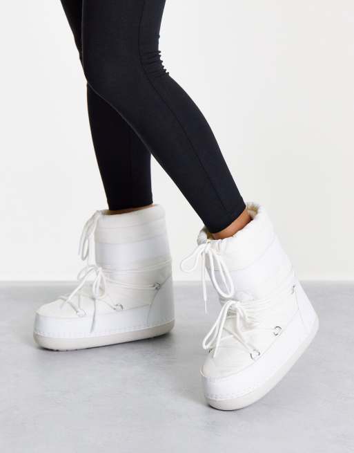 Truffle Collection snow boots in white ASOS