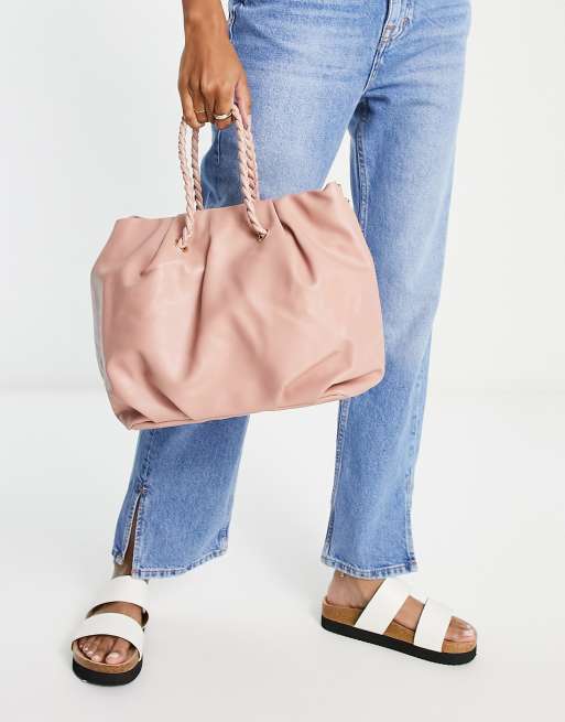 Truffle Collection - Soepele tote tas in lichtroze