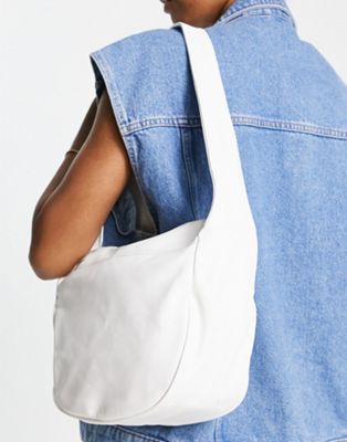Truffle Collection soft shoulder bag in white