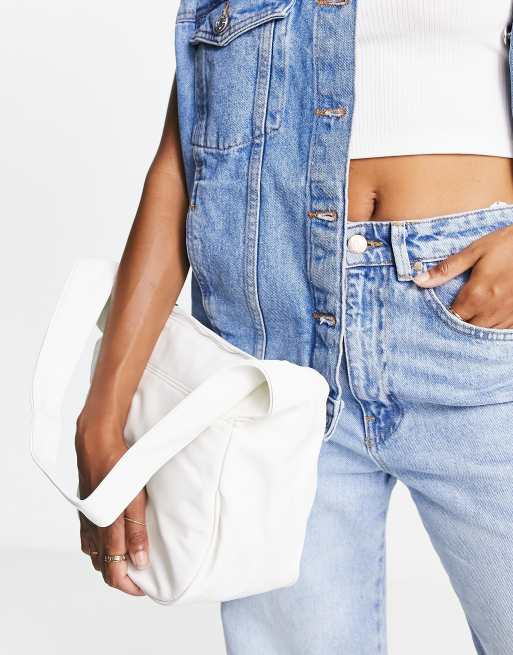 Truffle Collection soft shoulder bag in white ASOS