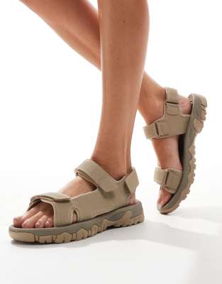 Truffle Collection Sports Sandals In Brown