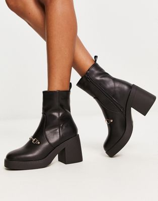  sqaure toe loafer trim boots 