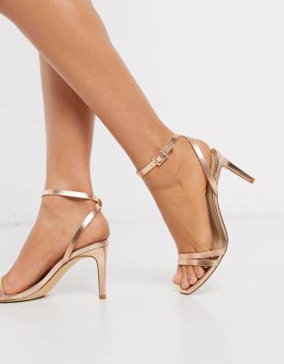 rose gold strappy sandals