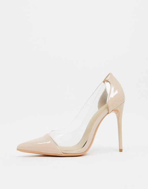 Truffle Collection Stiletto Heeled shoe in clear