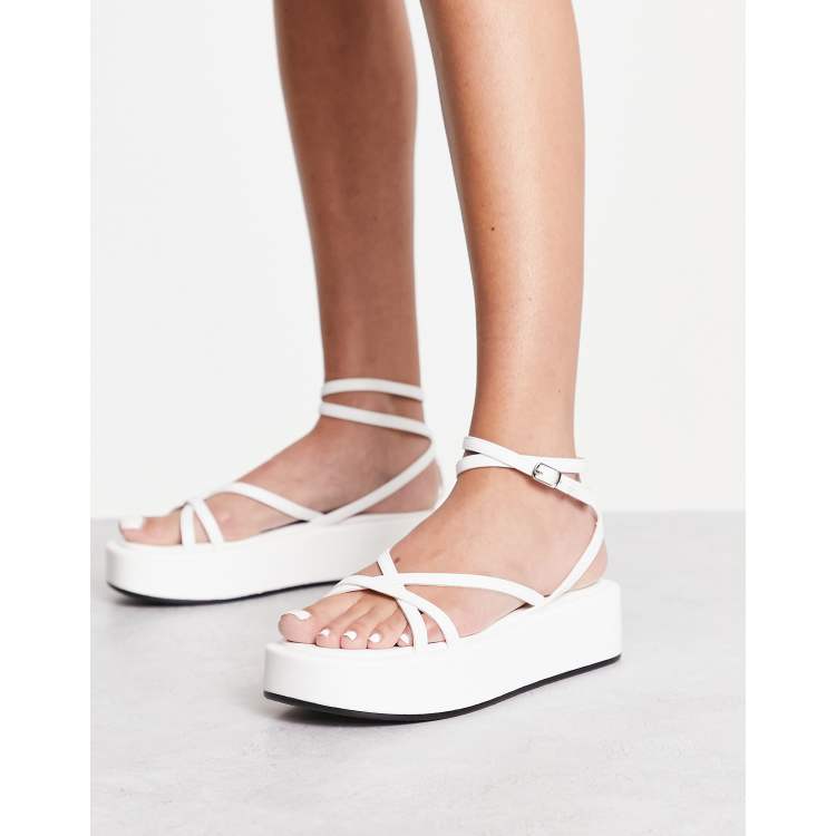 Asos white platform sales sandals