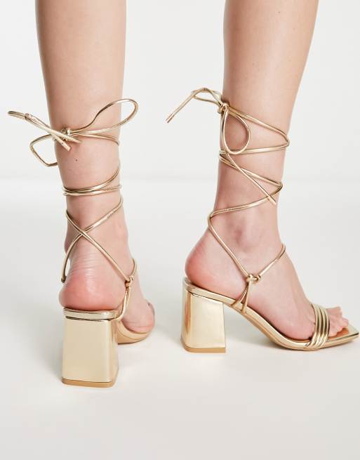 Strappy hot sale square sandals