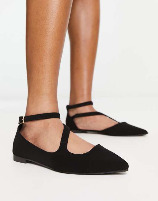 Strappy cheap ballerina flats