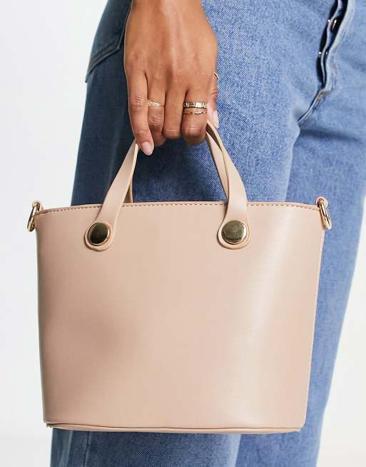 Truffle Collection structured bag with detachable cross body strap